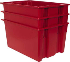 Quantum Storage - 100 Lb Load Capacity Red Polyethylene Tote Container - Stacking, Nesting, 29-1/2" Long x 19-1/2" Wide x 15" High - Americas Industrial Supply