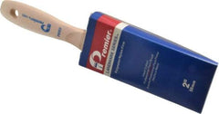 Premier Paint Roller - 2" Flat Synthetic Varnish Brush - 2-3/4" Bristle Length, 7" Wood Handle - Americas Industrial Supply