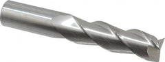 SGS - 1", 3-1/4" LOC, 1" Shank Diam, 6" OAL, 3 Flute, Solid Carbide Square End Mill - Single End, Uncoated, Spiral Flute, 38° Helix, Right Hand Cut, Right Hand Flute, Series 43 - Americas Industrial Supply