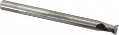 SGS - 1/2", 5/8" LOC, 1/2" Shank Diam, 6" OAL, 2 Flute, Solid Carbide Square End Mill - Single End, Uncoated, Spiral Flute, 35° Helix, Centercutting, Right Hand Cut, Right Hand Flute, Series 47E - Americas Industrial Supply