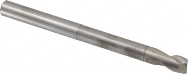 SGS - 1/2", 5/8" LOC, 1/2" Shank Diam, 6" OAL, 2 Flute, Solid Carbide Square End Mill - Single End, TiB2 Finish, Spiral Flute, 35° Helix, Centercutting, Right Hand Cut, Right Hand Flute, Series 47E - Americas Industrial Supply