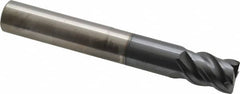 SGS - 5/8", 4 Flute, Single End, Solid Carbide, 0.04" Corner Radius End Mill - 4-1/2" OAL, Right Hand Flute, 3/4" LOC, Right Hand Cut, 2-1/4" Extended Reach - Americas Industrial Supply