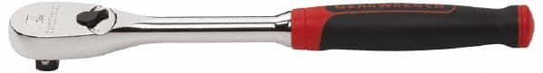 GearWrench - 1/2" Drive Pear Head Ratchet - Chrome Finish, 14" OAL, 60 Gear Teeth, Cushion Grip Handle, Flat Sealed Head - Americas Industrial Supply