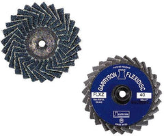 Garryson - 40 Grit, 2" Disc Diam, Type 27 Aluminum Oxide Flap Disc - 30,000 Max RPM, Nylon Backing, Quick Change Type S Attaching System, Coated - Americas Industrial Supply