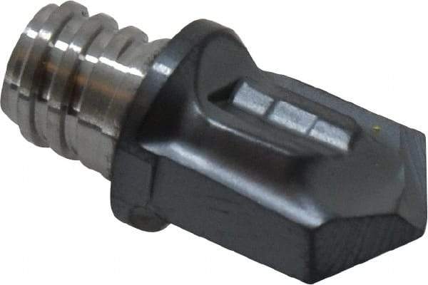 Iscar - MM HCD Grade IC908 Carbide Chamfer Milling Tip Insert - TiAlN Finish, 2 Flutes, 0.394" Cutting Diam, 3/8" Depth of Cut, 1/2" Extension - Americas Industrial Supply