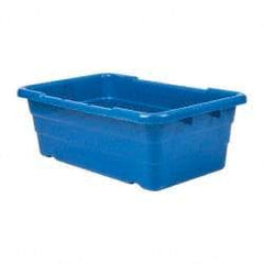 Quantum Storage - 100 Lb Load Capacity Blue Polypropylene Cross-Stack Container - Stacking, 25.1" Long x 16" Wide x 8-1/2" High - Americas Industrial Supply