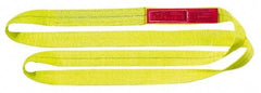 Lift-All - 3' Long x 4" Wide, 15,500 Lb Vertical Capacity, 2 Ply, Nylon Web Sling - 12,400 Lb Choker Capacity, Yellow - Americas Industrial Supply