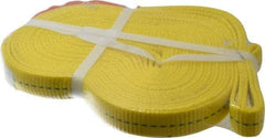 Lift-All - 16' Long x 1" Wide, 3,200 Lb Vertical Capacity, 1 Ply, Polyester Web Sling - 2,500 Lb Choker Capacity, Yellow - Americas Industrial Supply