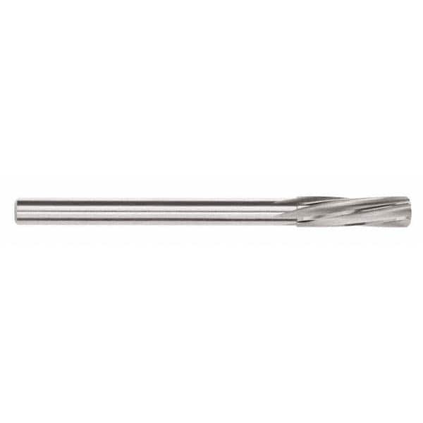 Chucking Reamer: 0.1157″ Dia, 2-1/4″ OAL, 0.59″ Flute Length, Straight Shank, Solid Carbide 6 Flute, RH