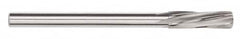 Magafor - 5.55mm Solid Carbide 6 Flute Chucking Reamer - Spiral Flute, 0.216" Straight Shank, 1-1/32" Flute Length, 3-21/32" OAL - Americas Industrial Supply