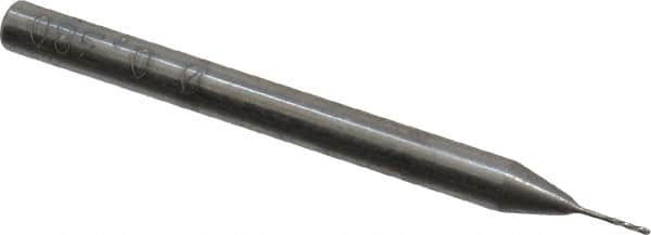 Magafor - 0.381mm Solid Carbide 4 Flute Chucking Reamer - Spiral Flute, 0.118" Straight Shank, 1/16" Flute Length, 1-17/32" OAL - Americas Industrial Supply