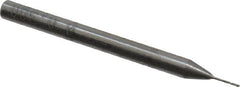 Magafor - 0.381mm Solid Carbide 4 Flute Chucking Reamer - Spiral Flute, 0.118" Straight Shank, 1/16" Flute Length, 1-17/32" OAL - Americas Industrial Supply