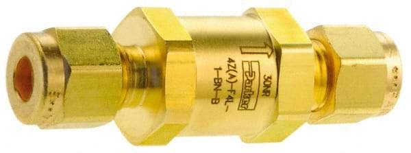 Parker - 3,000 Max psi, 1/8" Pipe, Brass Instrumentation Filter - Micro Rating 1, Viton Seal - Americas Industrial Supply