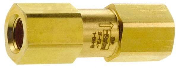 Parker - 3,000 Max psi, 3/8" Pipe, FNPT x FNPT End Connections, Brass Instrumentation Filter - Micro Rating 1, Viton Seal - Americas Industrial Supply