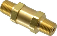 Parker - 3,000 Max psi, 1/4" Pipe, MNPT x MNPT End Connections, Brass Instrumentation Filter - Micro Rating 1, Viton Seal - Americas Industrial Supply