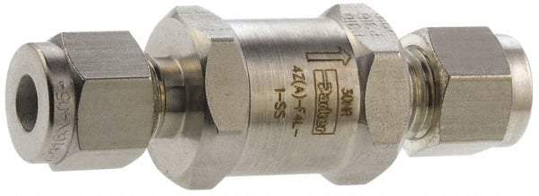 Parker - 6,000 Max psi, 3/8" Pipe, Stainless Steel Instrumentation Filter - Micro Rating 1, 316 Grade, Viton Seal - Americas Industrial Supply