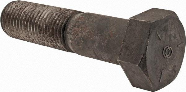 Value Collection - 2 - 4-1/2 UNC, 8-1/2" Length Under Head Hex Head Cap Screw - Partially Threaded, Grade 5 Steel, Uncoated, 3" Hex - Americas Industrial Supply