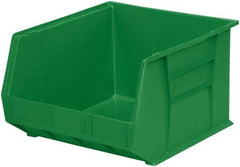 Akro-Mils - 75 Lb. Load Capacity, 18" Deep, Green Polymer Hopper Stacking Bin - 11" High x 16-1/2" Wide x 18" Long - Americas Industrial Supply