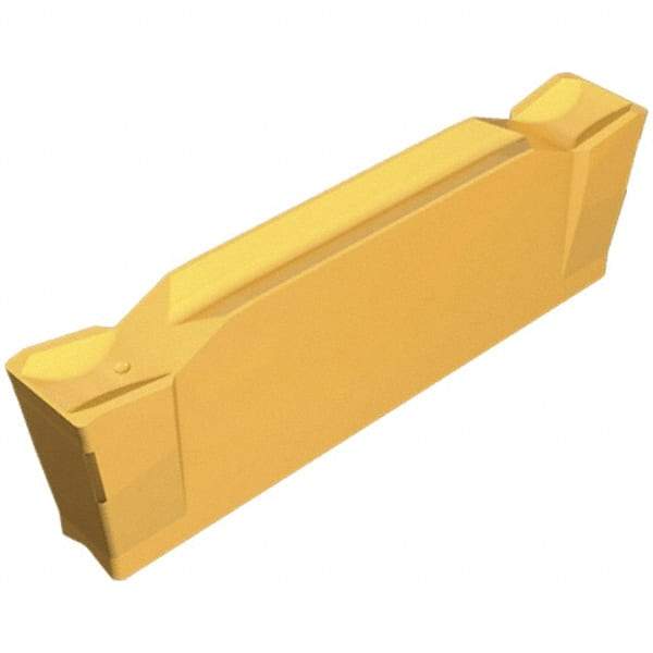 Iscar - DGN4003 IC1028 Grade, 0.1575" Cutting Width, Carbide Cutoff Insert - Neutral Lead Angle, 0.0118" Cnr Rad, TiAlN/TiN Coated, Double End - Americas Industrial Supply