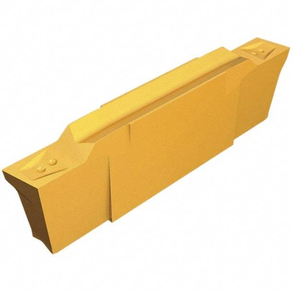 Iscar - DGR WP IC328 Grade, 0.0748" Cutting Width, Carbide Cutoff Insert - 5° Right Hand Lead Angle, 0.002" Cnr Rad, TiCN Coated, Double End - Americas Industrial Supply