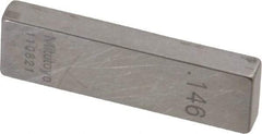 Mitutoyo - 0.146" Rectangular Steel Gage Block - Accuracy Grade 0, Includes Certificate of Inspection - Americas Industrial Supply