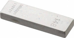 Mitutoyo - 0.148" Rectangular Steel Gage Block - Accuracy Grade 0, Includes Certificate of Inspection - Americas Industrial Supply