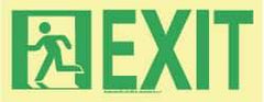 NMC - Exit, Plastic Exit Sign - 13" Wide x 4-1/2" High, Glow-in-the-Dark - Americas Industrial Supply