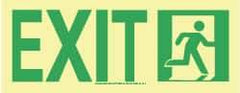 NMC - Exit, Plastic Exit Sign - 13" Wide x 4-1/2" High, Glow-in-the-Dark - Americas Industrial Supply