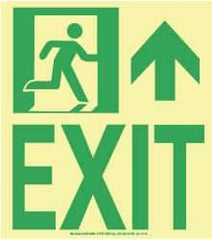NMC - Exit, Plastic Exit Sign - 8" Wide x 9" High, Glow-in-the-Dark - Americas Industrial Supply