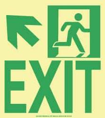 NMC - Exit, Plastic Exit Sign - 8" Wide x 9" High, Glow-in-the-Dark - Americas Industrial Supply