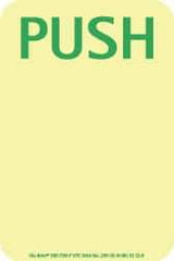 NMC - Push, Polyester Exit Sign - 4" Wide x 6" High, Glow-in-the-Dark - Americas Industrial Supply
