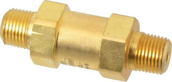 Parker - 1/8" Brass Check Valve - Inline, MNPT x MNPT, 3,000 WOG - Americas Industrial Supply