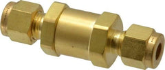 Parker - 1/4" Brass Check Valve - Inline, Comp x Comp, 3,000 WOG - Americas Industrial Supply