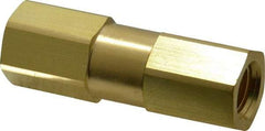 Parker - 1/4" Brass Check Valve - Inline, FNPT x FNPT, 3,000 WOG - Americas Industrial Supply