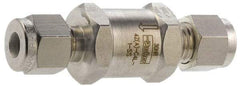 Parker - 1/8" Stainless Steel Check Valve - Inline, Comp x Comp, 6,000 WOG - Americas Industrial Supply
