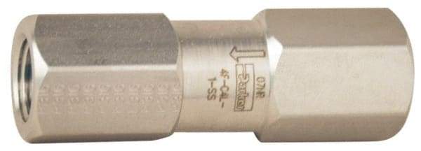 Parker - 3/4" Stainless Steel Check Valve - Inline, FNPT x FNPT, 6,000 WOG - Americas Industrial Supply