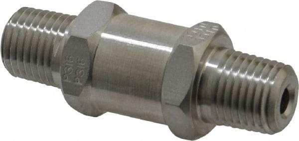 Parker - 1/4" Stainless Steel Check Valve - Inline, MNPT x MNPT, 6,000 WOG - Americas Industrial Supply