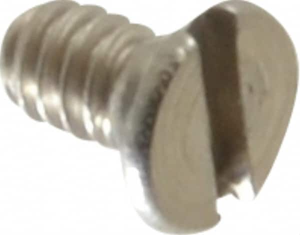 Value Collection - M1.6x0.35 Metric Coarse, 3mm OAL Slotted Drive Machine Screw - Flat Head, Grade 18-8 & A2 Stainless Steel, Uncoated, Without Washer - Americas Industrial Supply