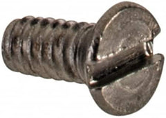 Value Collection - M1.6x0.35 Metric Coarse, 4mm OAL Slotted Drive Machine Screw - Flat Head, Grade 18-8 & A2 Stainless Steel, Uncoated, Without Washer - Americas Industrial Supply