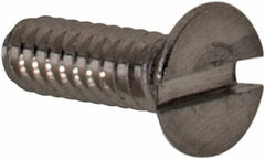 Value Collection - M1.6x0.35 Metric Coarse, 5mm OAL Slotted Drive Machine Screw - Flat Head, Grade 18-8 & A2 Stainless Steel, Uncoated, Without Washer - Americas Industrial Supply