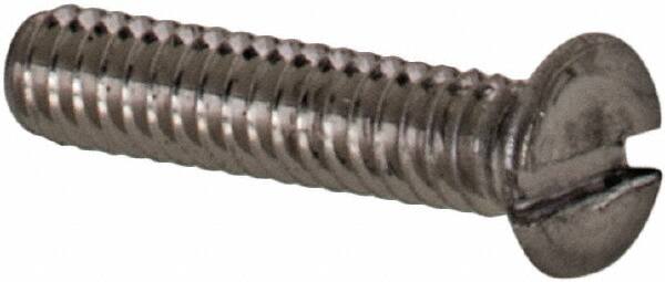 Value Collection - M1.6x0.35 Metric Coarse, 8mm OAL Slotted Drive Machine Screw - Flat Head, Grade 18-8 & A2 Stainless Steel, Uncoated, Without Washer - Americas Industrial Supply