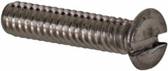 Value Collection - M1.6x0.35 Metric Coarse, 8mm OAL Slotted Drive Machine Screw - Flat Head, Grade 18-8 & A2 Stainless Steel, Uncoated, Without Washer - Americas Industrial Supply