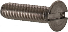 Value Collection - M2x0.40 Metric Coarse, 8mm OAL Slotted Drive Machine Screw - Flat Head, Grade 18-8 & A2 Stainless Steel, Uncoated, Without Washer - Americas Industrial Supply