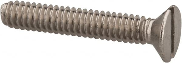Value Collection - M2x0.40 Metric Coarse, 12mm OAL Slotted Drive Machine Screw - Flat Head, Grade 18-8 & A2 Stainless Steel, Uncoated, Without Washer - Americas Industrial Supply