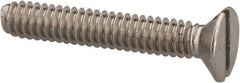 Value Collection - M2x0.40 Metric Coarse, 12mm OAL Slotted Drive Machine Screw - Flat Head, Grade 18-8 & A2 Stainless Steel, Uncoated, Without Washer - Americas Industrial Supply