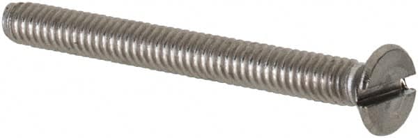 Value Collection - M2x0.40 Metric Coarse, 20mm OAL Slotted Drive Machine Screw - Flat Head, Grade 18-8 & A2 Stainless Steel, Uncoated, Without Washer - Americas Industrial Supply