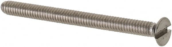 Value Collection - M2x0.40 Metric Coarse, 25mm OAL Slotted Drive Machine Screw - Flat Head, Grade 18-8 & A2 Stainless Steel, Uncoated, Without Washer - Americas Industrial Supply