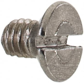 Value Collection - M2.5x0.45 Metric Coarse, 4mm OAL Slotted Drive Machine Screw - Flat Head, Grade 18-8 & A2 Stainless Steel, Uncoated, Without Washer - Americas Industrial Supply