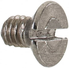 Value Collection - M2.5x0.45 Metric Coarse, 4mm OAL Slotted Drive Machine Screw - Flat Head, Grade 18-8 & A2 Stainless Steel, Uncoated, Without Washer - Americas Industrial Supply