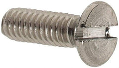 Value Collection - M2.5x0.45 Metric Coarse, 8mm OAL Slotted Drive Machine Screw - Flat Head, Grade 18-8 & A2 Stainless Steel, Uncoated, Without Washer - Americas Industrial Supply